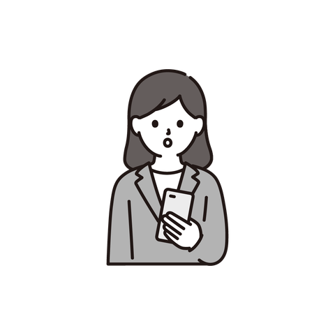 内定辞退の連絡先を確認する様子のイラスト